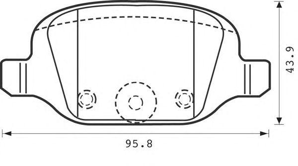 Комплект тормозных колодок, диско 573019B BENDIX JURID