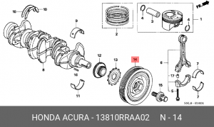 Шкив коленвала 13810RRAA02 HONDA