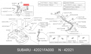 Топливный насос 42021-FA000 SUBARU