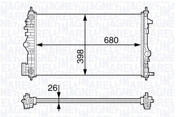Радиатор охлаждения ДВС 350213647003 MAGNETI MARELLI