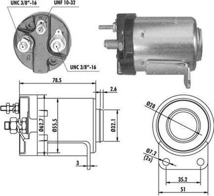 Тяговое реле, стартер 940113050488 MAGNETI MARELLI