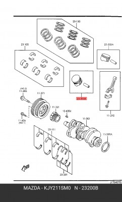 Поршень ДВС KJY211SM0 MAZDA