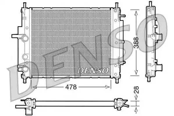 Радиатор, охлаждение двигател DRM09032 DENSO