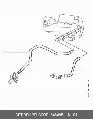 Шланг радиатора 6464 95 CITROEN PEUGEOT
