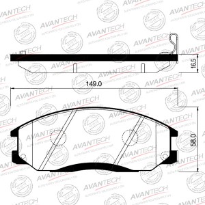 Колодки тормозные дисковые AV078 AVANTECH
