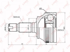 ШРУС CO-5000A LYNXAUTO