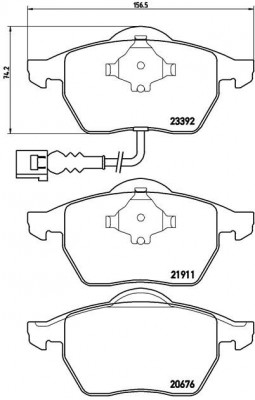 Комплект тормозных колодок, диско P85045 BREMBO