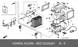 Испаритель, кондиционер 80210S30A01 HONDA