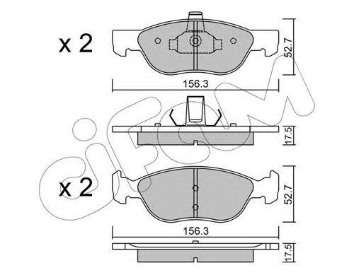 Комплект тормозных колодок, диско 822-082-2 CIFAM