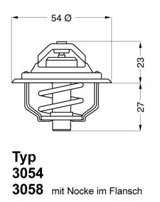 Термостат, охлаждающая жидкость 3054.87D50 WAHLER