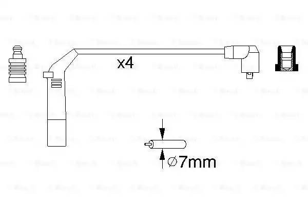 Провода высоковольтные системы зажигания (комплект) 0 986 356 898 BOSCH