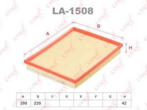 Фильтр воздушный LA-1508 LYNXAUTO