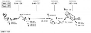 Средний глушитель выхлопных газов 287223 BOSAL