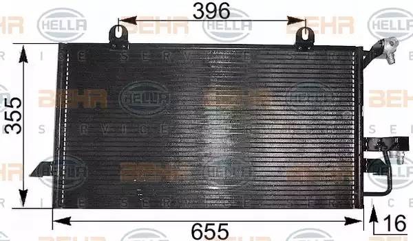 Конденсатор, кондиционер 8FC 351 300-021 HELLA