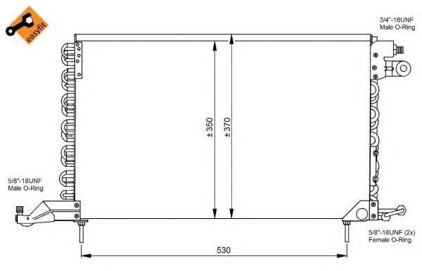 Конденсатор, кондиционер 35027 NRF