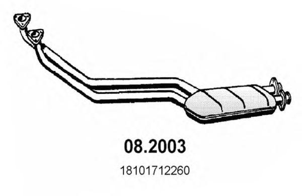 Предглушитель выхлопных газов 082003 ASSO