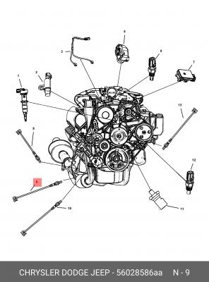 Лямбда-зонд 56028 586AA CHRYSLER