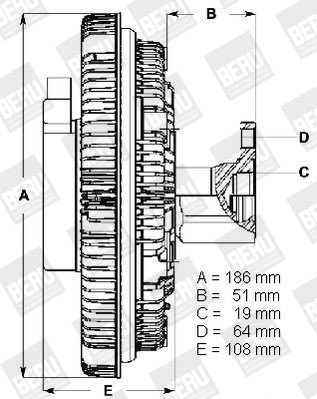 Сцепление, вентилятор радиатора LK031 BERU