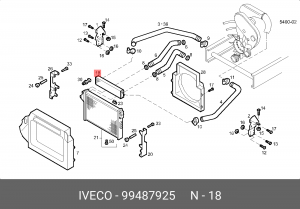 Интеркулер 99487925 IVECO