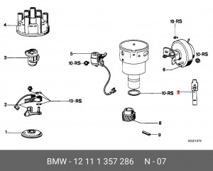 Пружина 12 11 1 357 286 BMW