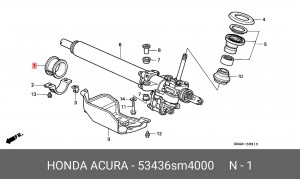 Подушка крепления рулевой рейки 53436SM4000 HONDA
