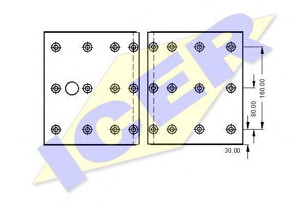 Комплект тормозных башмаков, барабанные тормоза 21974300 ICER