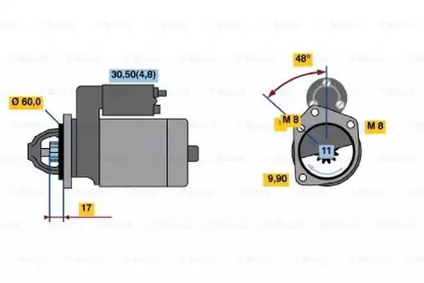 Стартер 0 001 138 005 BOSCH