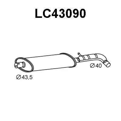 Предглушитель выхлопных газов LC43090 VENEPORTE