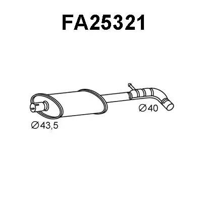 Предглушитель выхлопных газов FA25321 VENEPORTE