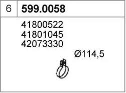 Монтажный комплект, глушитель 5990058 ASSO