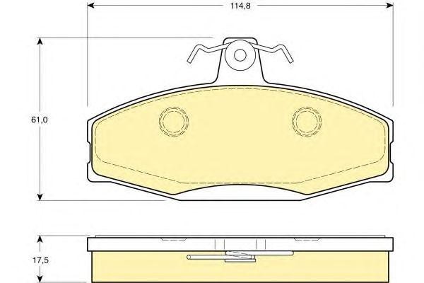 Комплект тормозных колодок, диско 6112801 GIRLING
