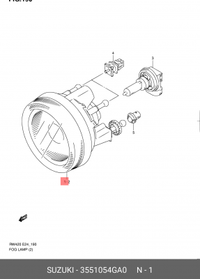 Фара противотуманная 35510-54GA0 SUZUKI