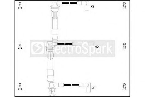 Ккомплект проводов зажигания OEK097 STANDARD