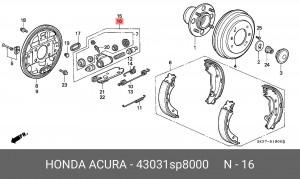 Колесный тормозной цилиндр 43031SP8000 HONDA