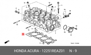 Прокладка, головка цилиндра 12251REAZ01 HONDA
