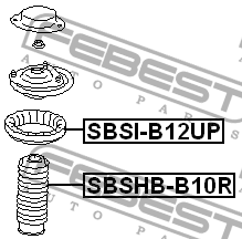 Отбойники с пыльниками амортизаторов подвески (комплект) SBSHB-B10R FEBEST