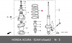 Пружина ходовой части 52441S5AA63 HONDA