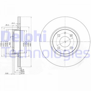 Тормозной диск BG3600 DELPHI
