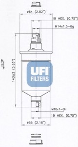 Топливный фильтр 31.676.00 UFI