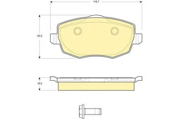Комплект тормозных колодок, диско 6115921 GIRLING