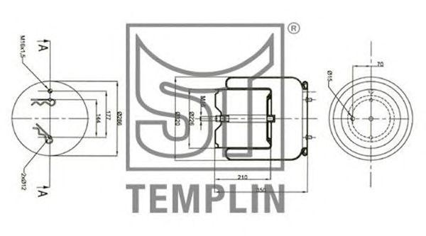 Кожух пневматической рессоры 040606106120 TEMPLIN