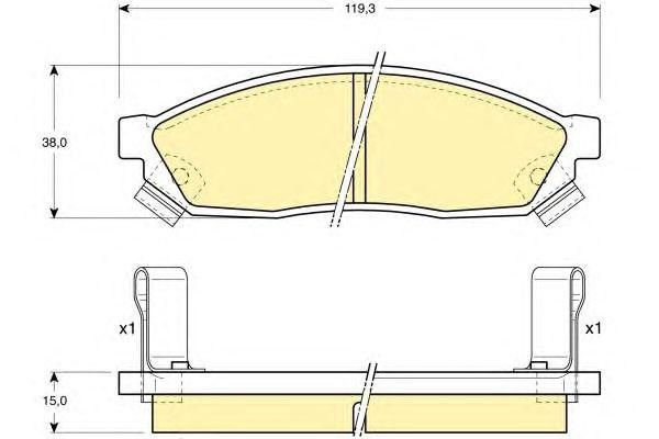 Комплект тормозных колодок, диско 6110389 GIRLING
