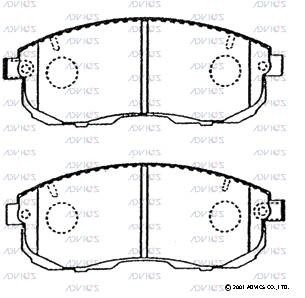 Колодки тормозные дисковые SN596P ADVICS
