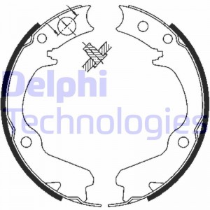 Комплект тормозных колодок, стояночная тормозная система LS1899 DELPHI
