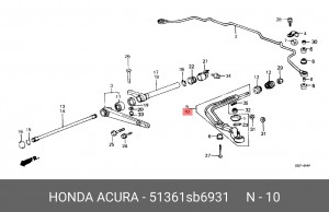 Рычаг независимой подвески колеса, подвеска колеса 51361SB6931 HONDA
