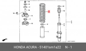 Пружина ходовой части 51401SM1A22 HONDA