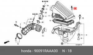 Болт крепления 90091RAAA00 HONDA