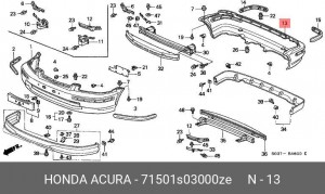 Буфер 71501S03000ZE HONDA