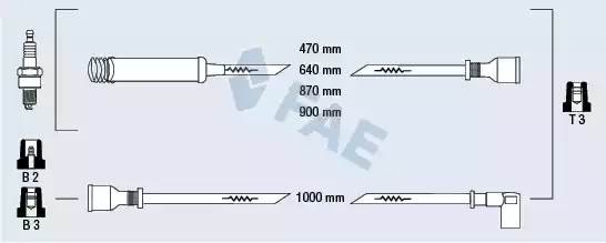 Ккомплект проводов зажигания 83530 FAE