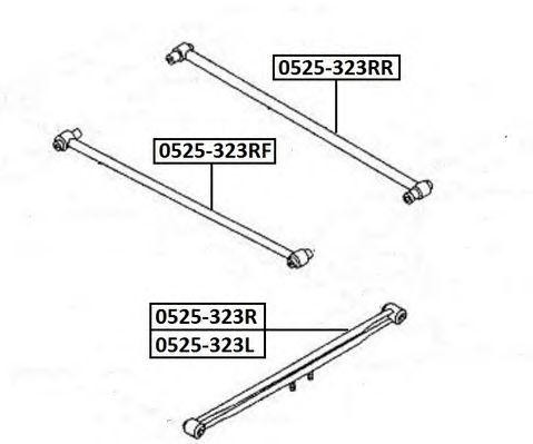 Рычаг подвески 0525-323RR ASVA